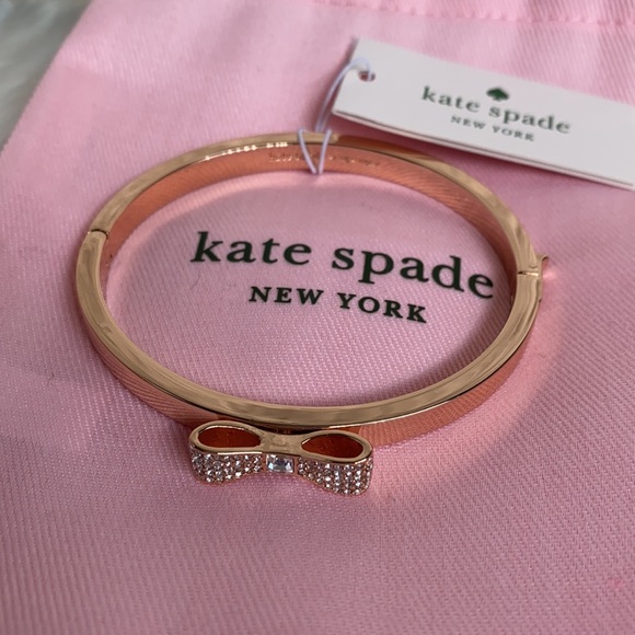 Kate Spade Ready Set Bow Bangle Bracelet Rose GoldTone O0RU1567 - Picture 7 of 10